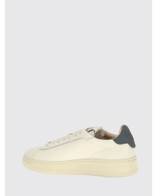 Autry Natural Medalist Low Smooth Calfskin Trainers With Carved Logo