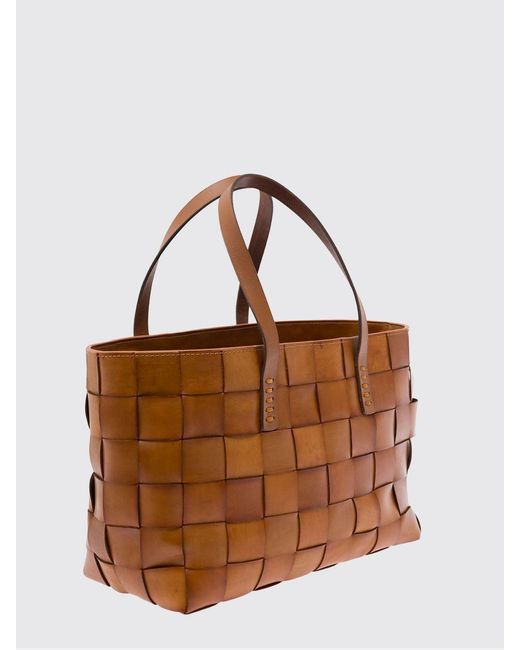 Dragon Diffusion Brown Japan Handtasche Aus Geflochtenem Kalbsleder Mit Doppelgriff