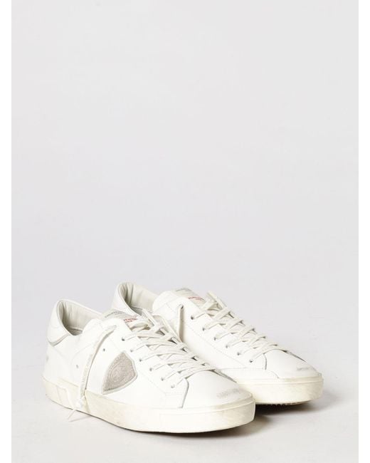 Philippe Model White Prsx Suede Sneakers for men