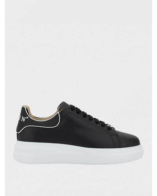 Philipp Plein Black Leather Sneakers for men