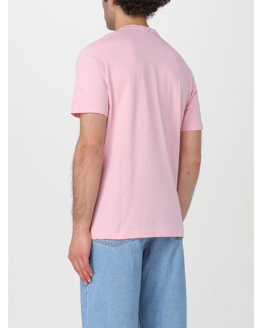T-shirt in cotone con logo di Paul & Shark in Pink da Uomo