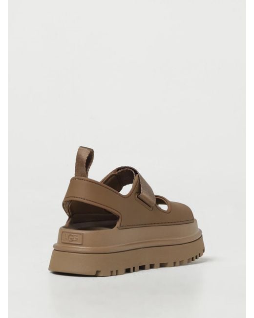 Ugg Brown Golden Glow Rubber Sandals