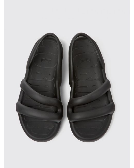 Camper Black Kobarah Flat Wide Sandals for men