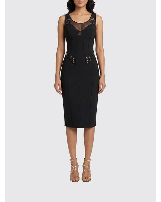 Elisabetta Franchi Black Jersey Bustier Dress