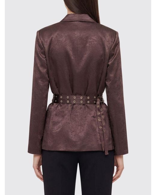 Liu Jo Purple Polyester Blazer With Belt