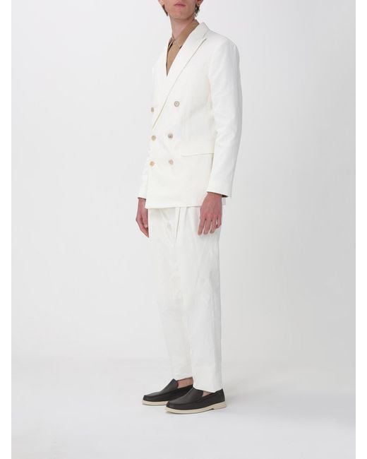 DSquared² White Double Breasted Linen Dress for men