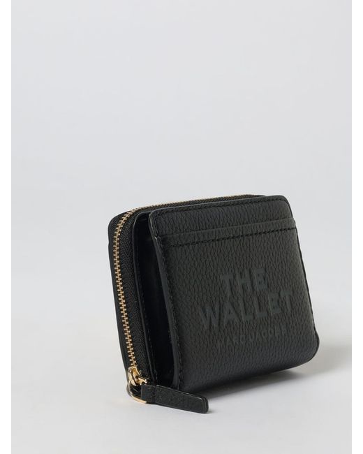 Marc Jacobs White The Mini Compact Grained Leather Wallet