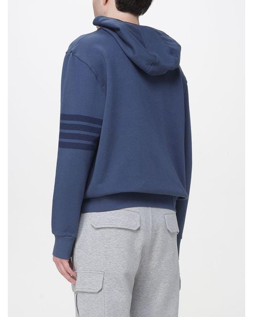Thom Browne Blue Cotton Hoodie for men