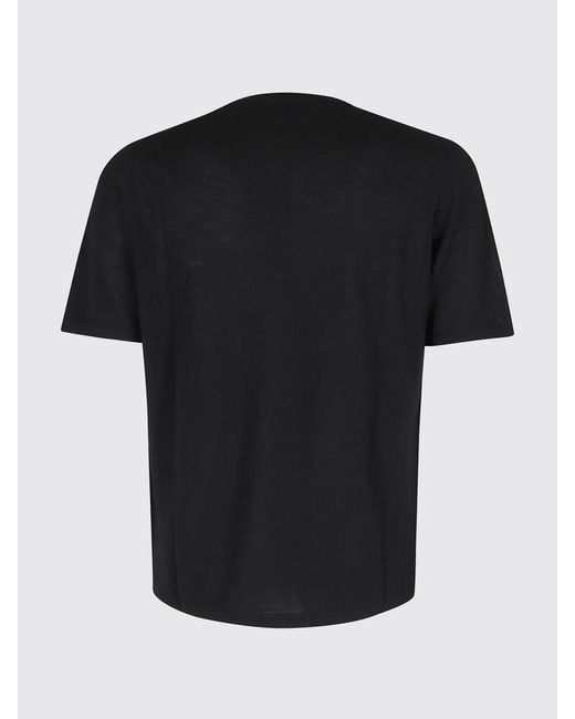 T-Shirt Basic di Roberto Collina in Black da Uomo