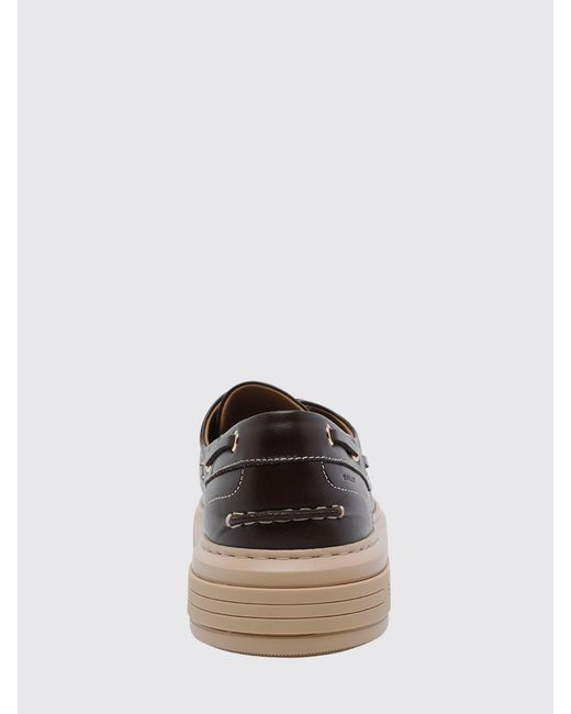 Bally White Smooth Calfskin Boat Shoes With Embossed Logo for men