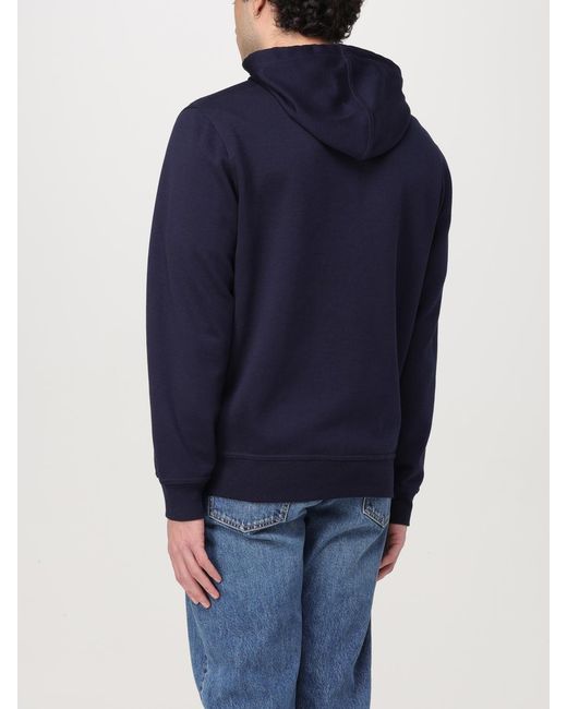 Brunello Cucinelli Blue Cotton Hoodie for men