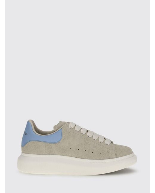 McQueen Blue Oversize Suede Sneakers for men