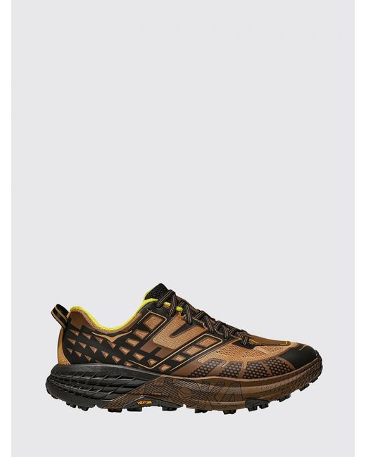 Hoka One One Brown Speedgoat 2 Mesh And Rubber Sneakers