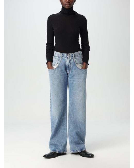 Maison Margiela Blue Mid-Rise Straight Jeans