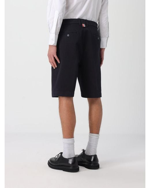 Thom Browne Blue Cotton Blend Chino Shorts for men