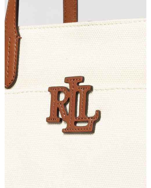Ralph Lauren Natural Cameryn Cotton Canvas Bag