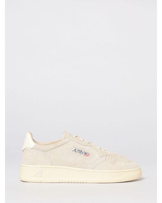 Autry Natural Medalist Low Suede Sneakers