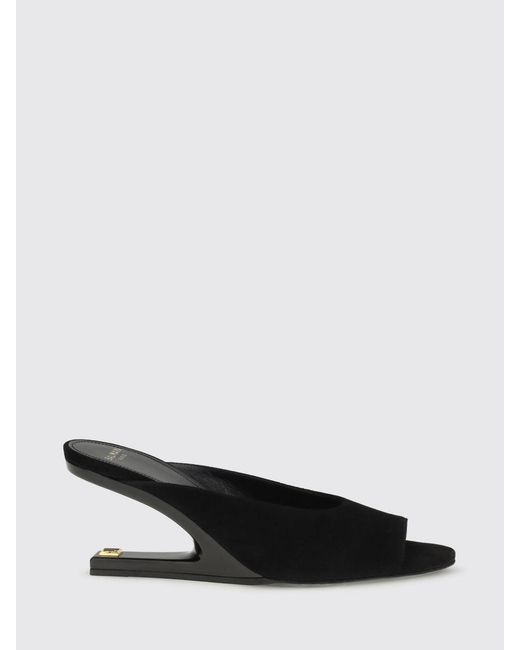 Balmain White Suede Mules