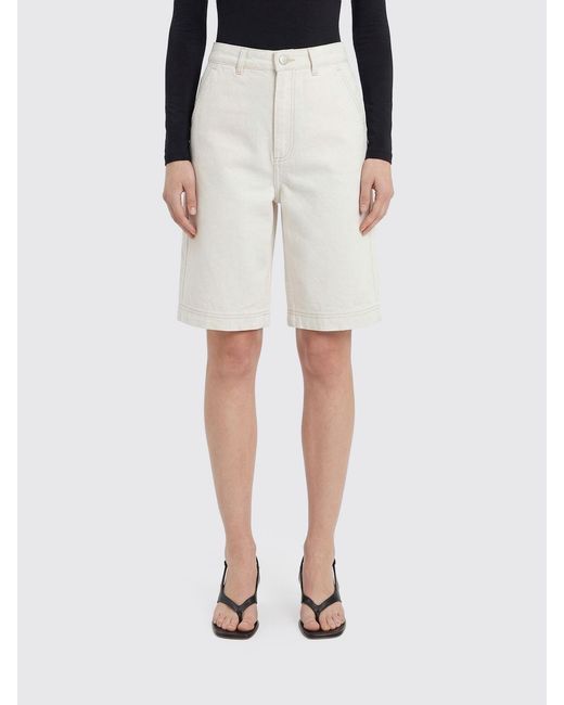 Soeur White Francis Organic Cotton Bermuda Shorts