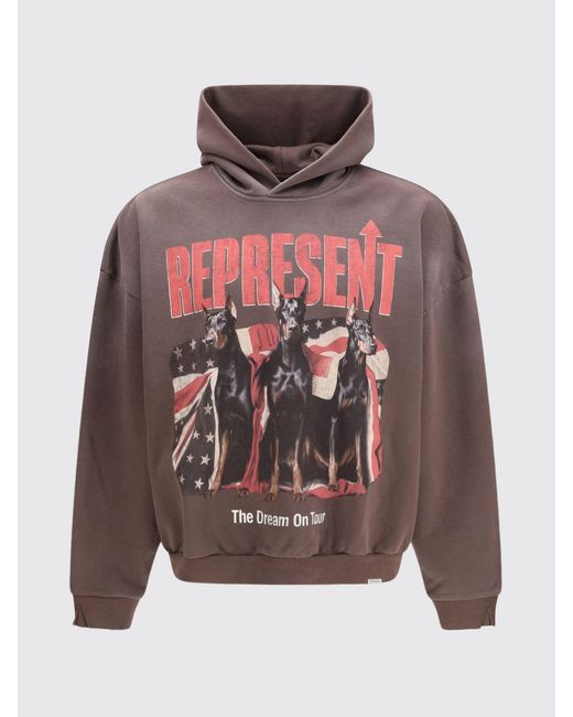 Sudadera Con Capucha De Algodón Estampado Represent de hombre de color Multicolor