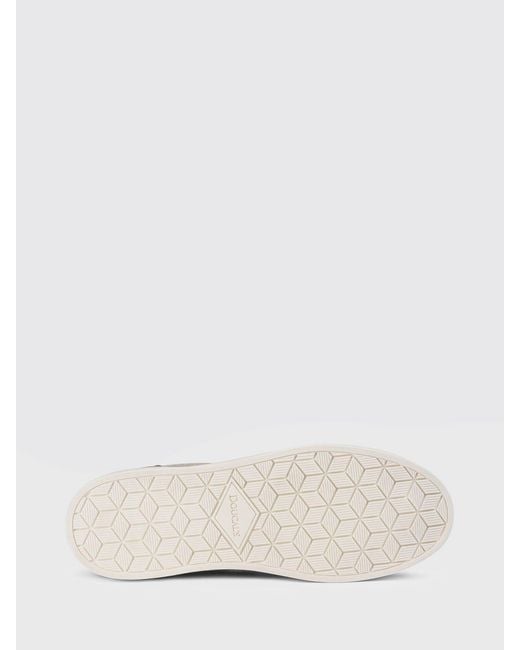 Doucal's Natural Technical Crochet Fabric And Leather Sneakers for men