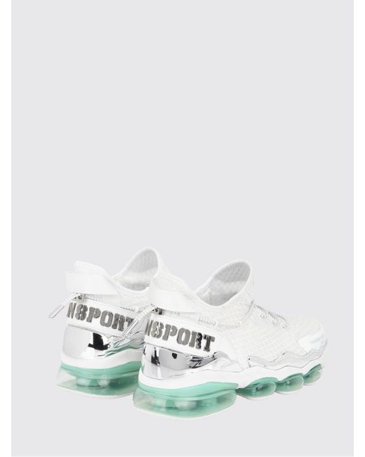 Philipp Plein White Two-Tone Mesh Low-Top Trainers With Cushioned Sole for men