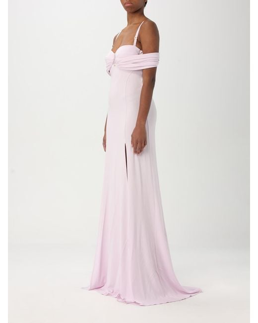 Elisabetta Franchi Pink Carpet Stretch Viscose Long Dress