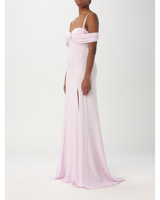 Elisabetta Franchi Pink Carpet Stretch Viscose Long Dress