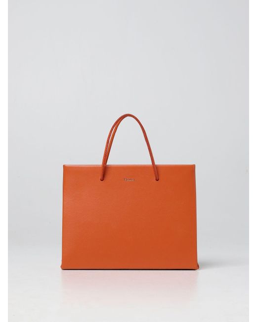 MEDEA Orange Hanna Leather Bag
