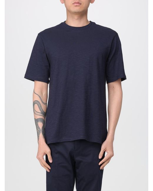 Kangra Blue Cotton Crew Neck T-Shirt for men