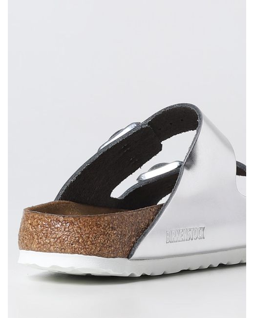 Birkenstock White Flat Sandals