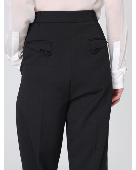 Elisabetta Franchi Blue High-Waisted Straight-Leg Trousers