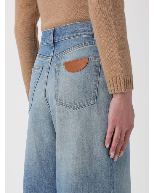 Chloé Blue ChloÉ Palazzo Cotton Denim Jeans