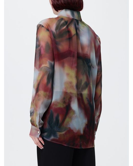 Patrizia Pepe White Printed Organza Shirt