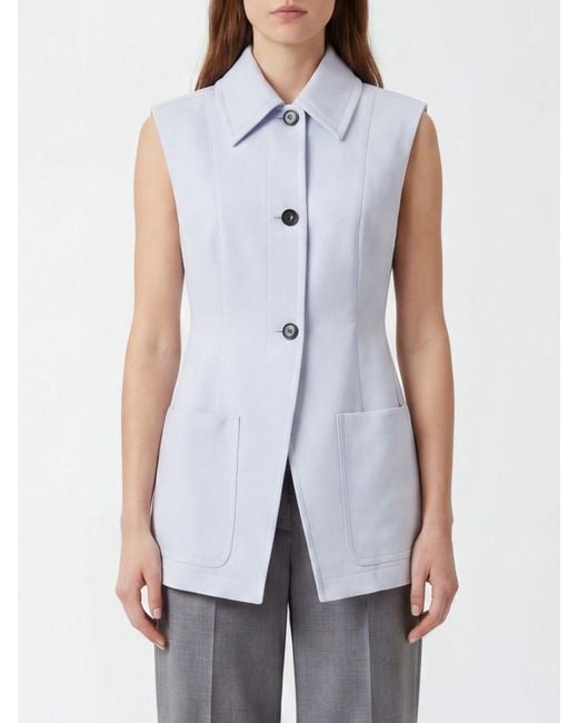 Sportmax White Cotton Blend Vest