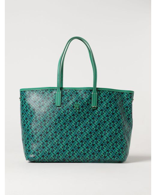 Tommy Hilfiger Green Tote Bags