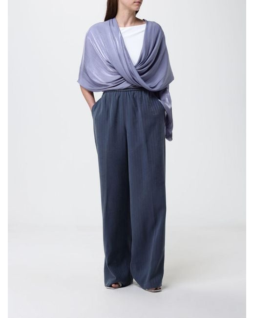 Emporio Armani Blue Satin Stole