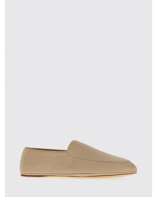 Loro Piana Multicolor Smooth Lambskin Flat Loafers With Metallic Logo