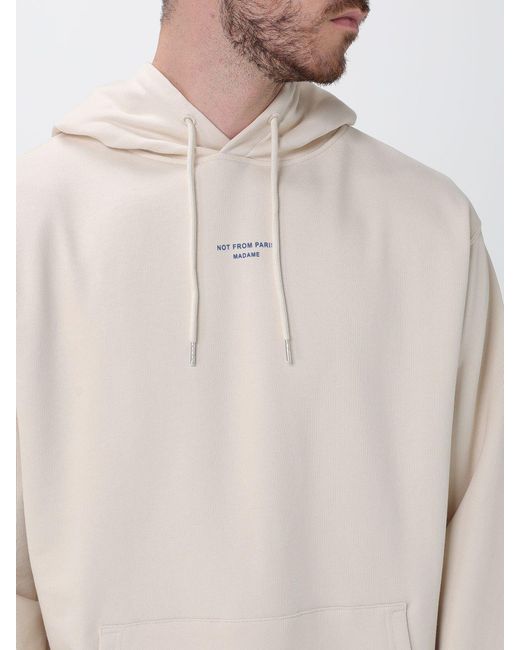 Drole de Monsieur Natural Cotton Hoodie With Logo for men