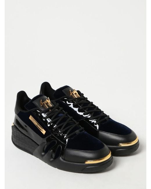 Sneakers Talon in velluto e vernice di Giuseppe Zanotti in Black da Uomo