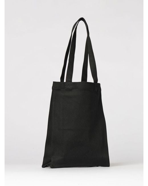 A.P.C. Black Cotton Canvas Tote Bag for men