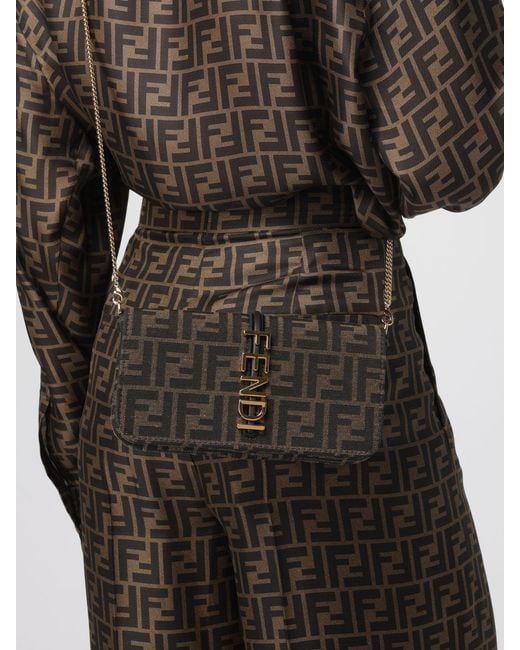 Fendi Gray Shoulder Bag