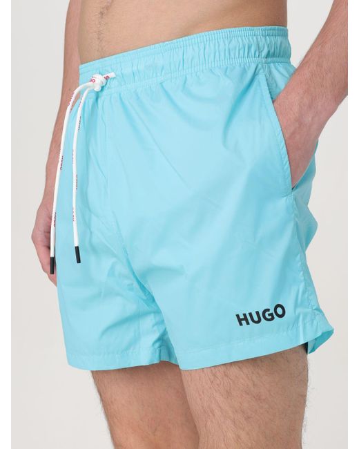 Costume in nylon con logo di HUGO in Blue da Uomo