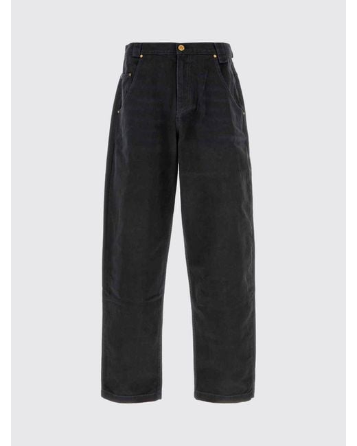 Willy Chavarria Black Wide Leg Denim Jeans for men