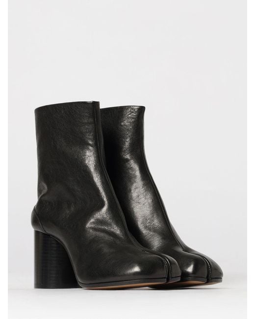 Maison Margiela Black Tabi Nappa Leather Ankle Boots