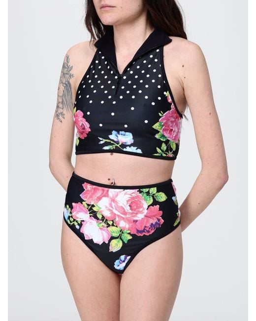 Moschino Couture Red Printed Stretch Polyester Bikini