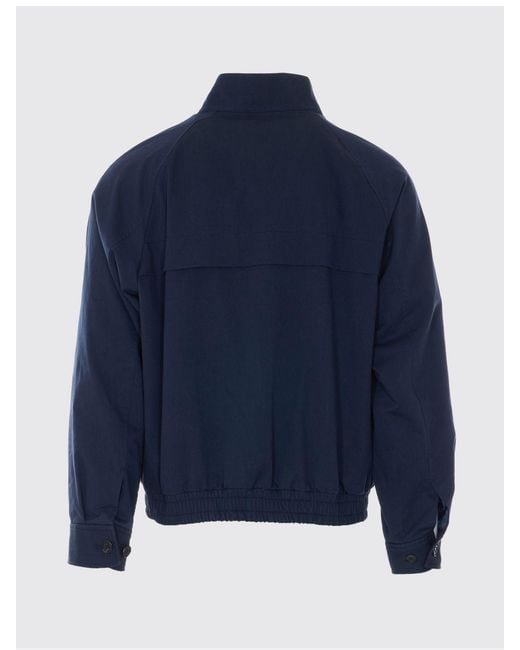 DUNST Blue Cotton Blend Jacket By for men