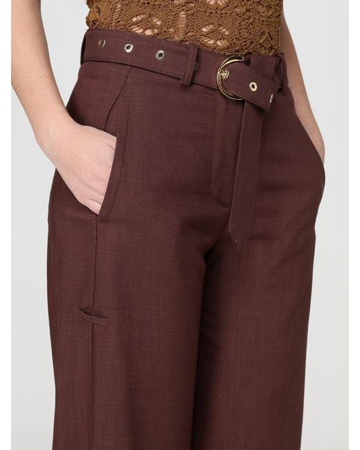 Pinko Brown Lexy Wide-Leg Trousers