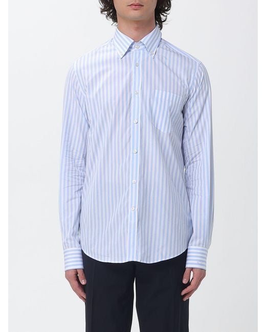 Paul & Shark Blue Paul &Amp Shark Striped Cotton Shirt for men