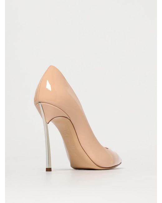 Casadei Pink Blade Patent Leather Pumps